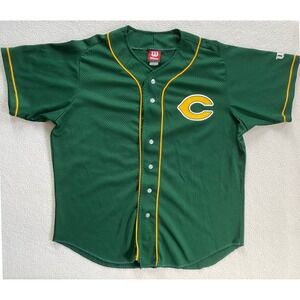 Wilson Mens XL Baseball Jersey Green Mesh Clearview High Number 28 Made in USA